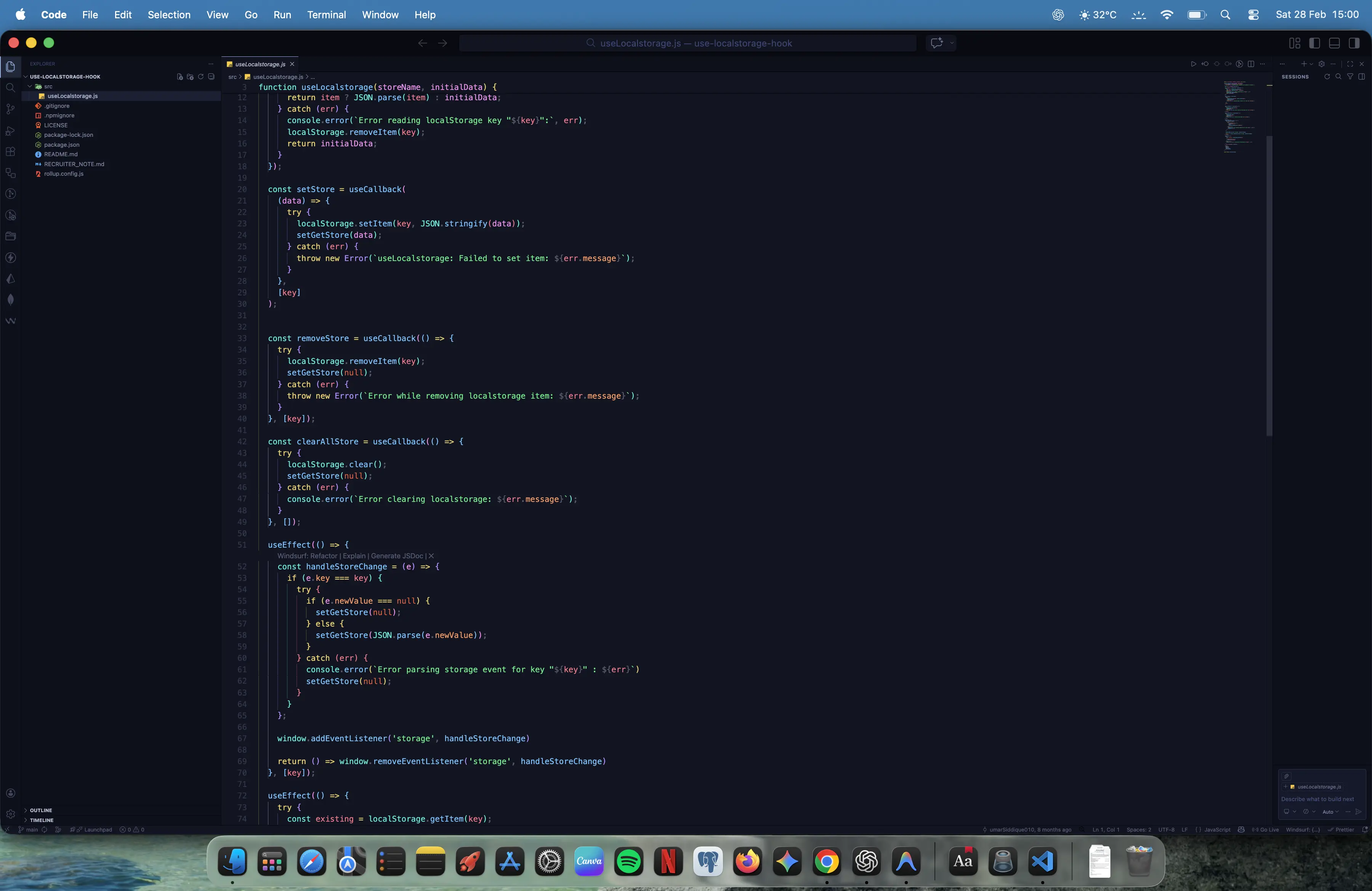 useLocalstorage Desktop View